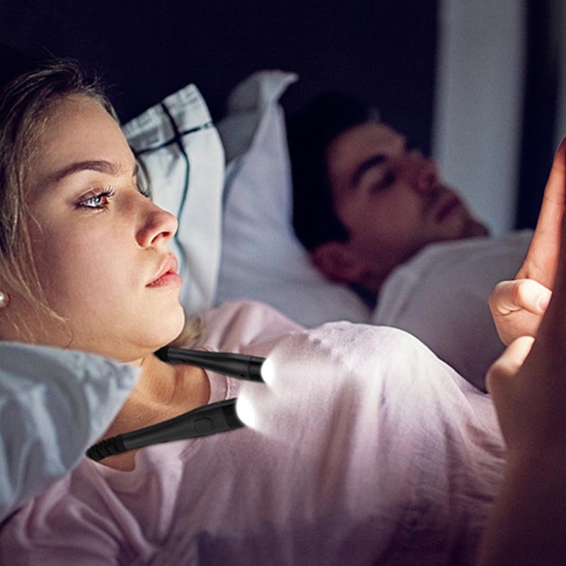USB Rechargeable Neck Reading Light Adjustable Bendable LED Book Lamp Eye Protection for Night Reading and Outdoor Activities - Image 5