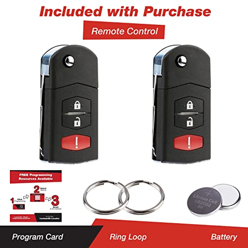 KeylessOption Keyless Entry Car Remote Control Key Fob Replacement for BGBX1T478SKE125-01 (Pack of 2) - Image 2