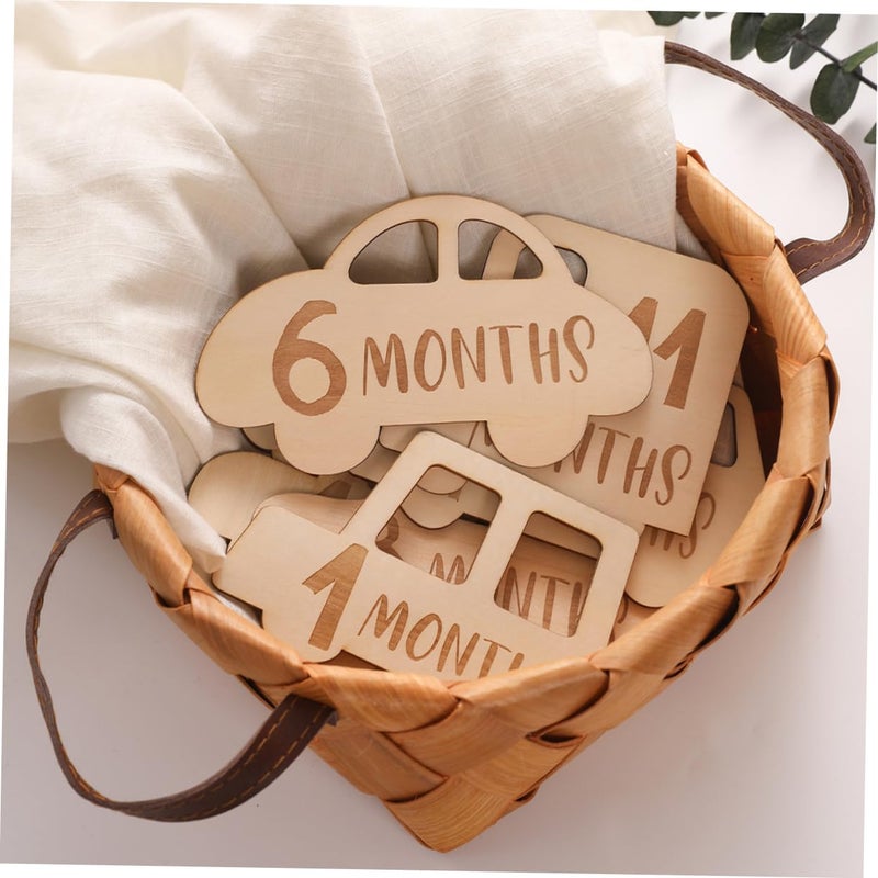 Wooden Milestone Cards 15Pcs Set For Baby Monthly Growth Photography Markers - Image 5