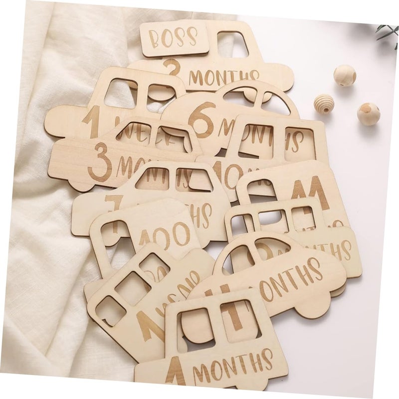 Wooden Milestone Cards 15Pcs Set For Baby Monthly Growth Photography Markers - Image 4