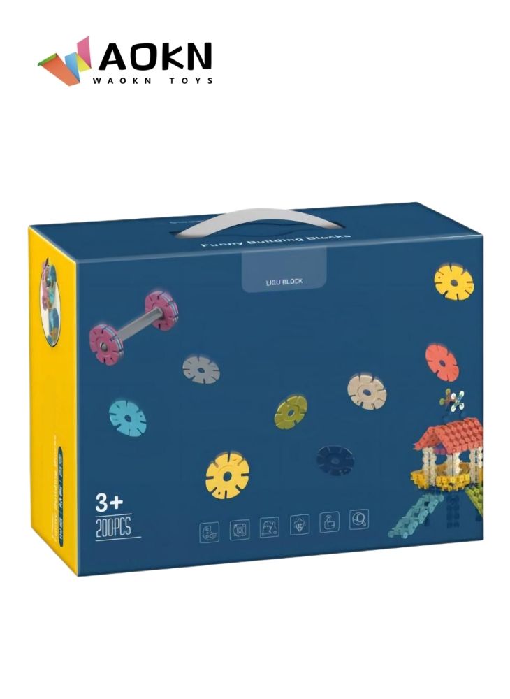 WAOKN New Kids Funny Variety Creative Building Block Toys 200 Pieces Portable With Small Gift Box Set Can Be Customized To Assemble Variety of Shapes Exercise Children Imagination and Creativity 
