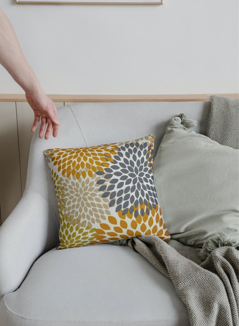 AL-HRAER Luxury Cotton Sofa Cushion Cover with A Durable Fabric With A Soft And Comfortable Texture With Floral Leaf Designs And Decent Colors On All Decors 45X45 cm - Image 2