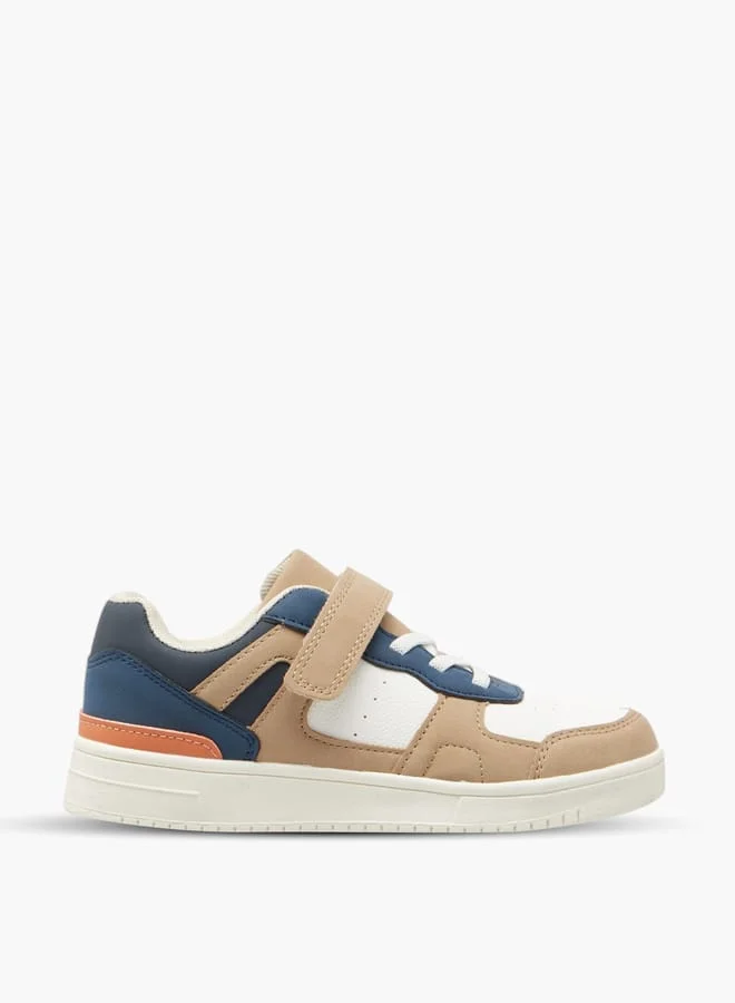 LBL by Shoexpress Boys Colourblock Sneakers with Hook and Loop Closure - SX240035K