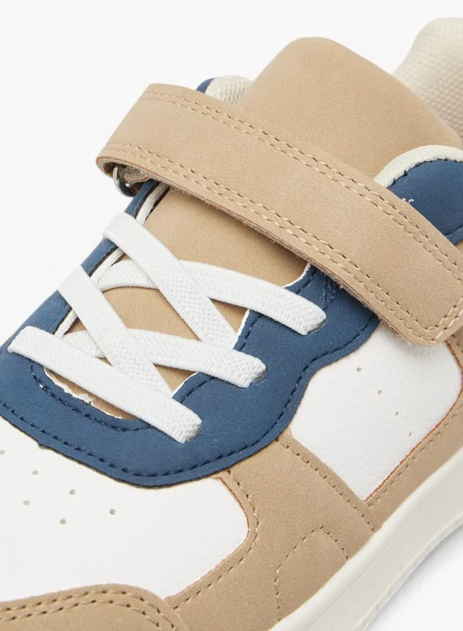 LBL by Shoexpress Boys Colourblock Sneakers with Hook and Loop Closure - SX240035K
