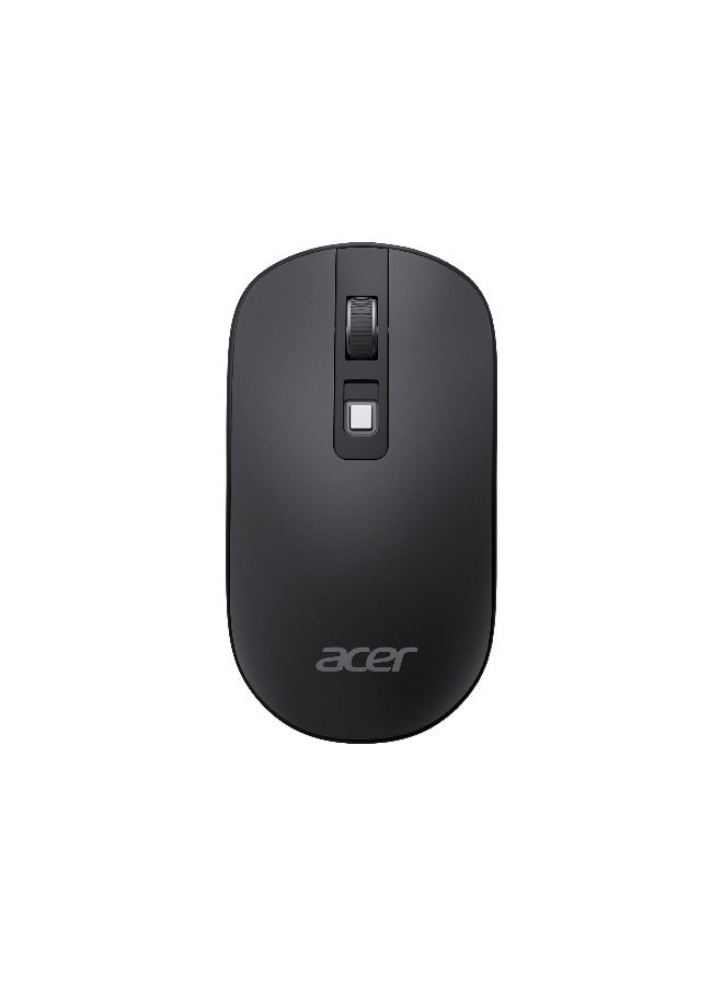 Wireless Mouse – 2.4GHz USB Optical Mouse, Portable Ergonomic Design with Adjustable DPI & Optical Tracking for Laptop, PC, Mac - Black Black