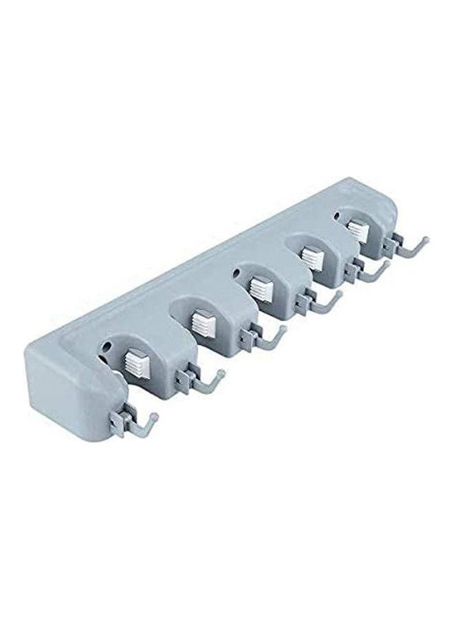 Wall Mounted Non Slide Mop Broom Holder And Rake Garden Tool Organizer Grey ‎100 x 15 x 15cm