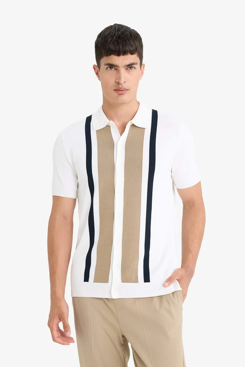 DeFacto Standard Fit Knit Polo T-Shirt
