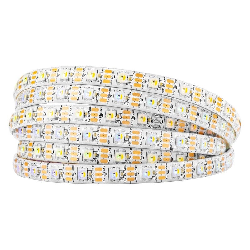 BTF-LIGHTING شريط LED BTF-LIGHTING RGBW RGB+الأبيض الدافئ SK6812 (مشابه لـ WS2812B) 4 ألوان في 1 شريط LED قابل للتوجيه فردياً 16.4 قدم 60 بكسل/م 300 LED لون الحلم IP65 DC5V PCB أبيض (بدون محول أو وحدة تحكم) - Image 1