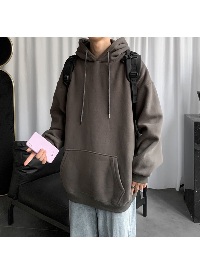 Generic - Thick Hooded Sweatshirt Casual Winter Pullover for Men navy blue - Image 1