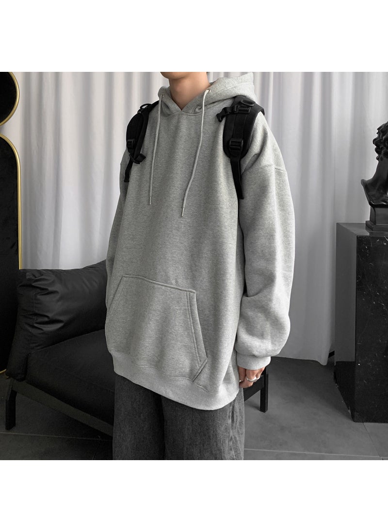 Generic - Thick Hooded Sweatshirt Casual Winter Pullover for Men navy blue - Image 1