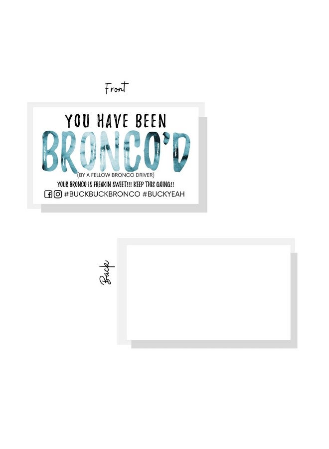 Boutique Marketing LLC Boutique Marketing You Have Been Bronco'D 50 Pack 2 X 3.5'' Inches Business Sized Card Buck Yeah Bronco Tag Attach To Plastic Bronco Horse Figurine Buckbuckbronco Buckyeah - Image 4