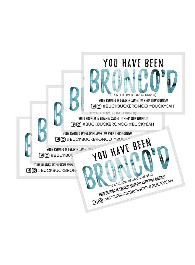 Boutique Marketing LLC Boutique Marketing You Have Been Bronco'D 50 Pack 2 X 3.5'' Inches Business Sized Card Buck Yeah Bronco Tag Attach To Plastic Bronco Horse Figurine Buckbuckbronco Buckyeah - Image 5