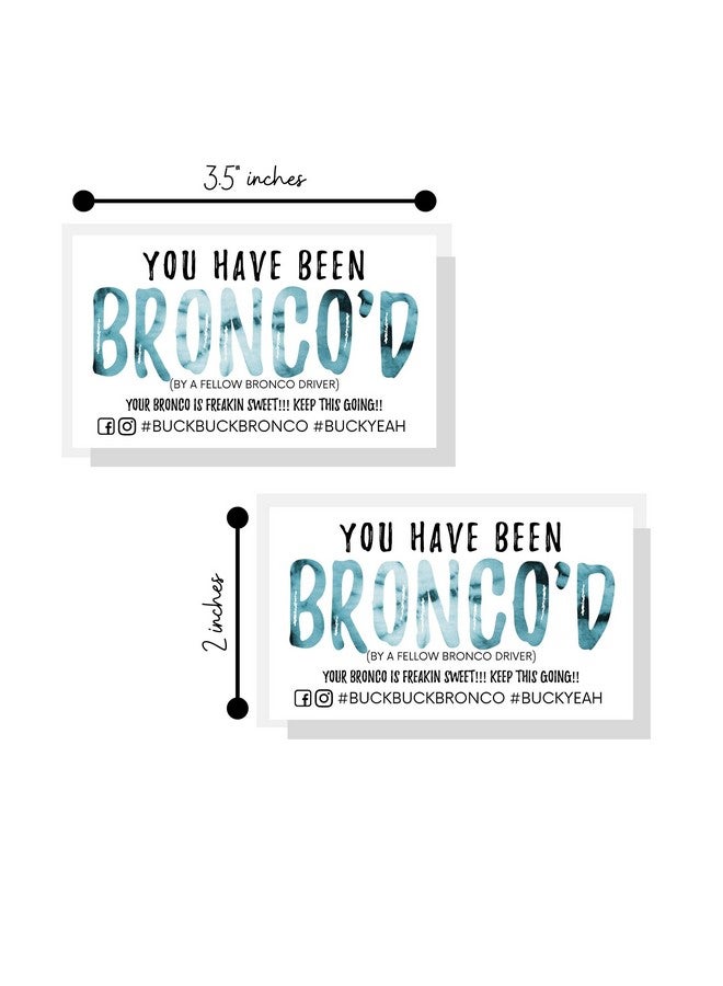 Boutique Marketing LLC Boutique Marketing You Have Been Bronco'D 50 Pack 2 X 3.5'' Inches Business Sized Card Buck Yeah Bronco Tag Attach To Plastic Bronco Horse Figurine Buckbuckbronco Buckyeah - Image 3