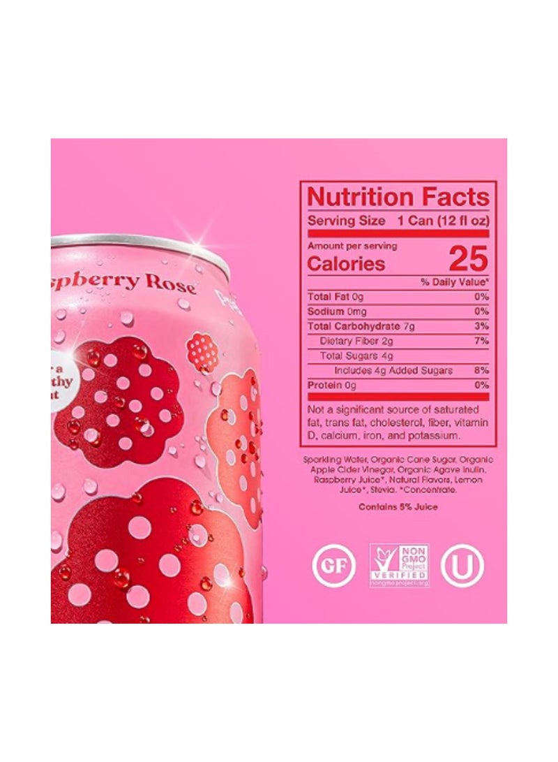 Buy Poppi Raspberry Rose Prebiotic Carbonated Soft Drink Online | 15 ...