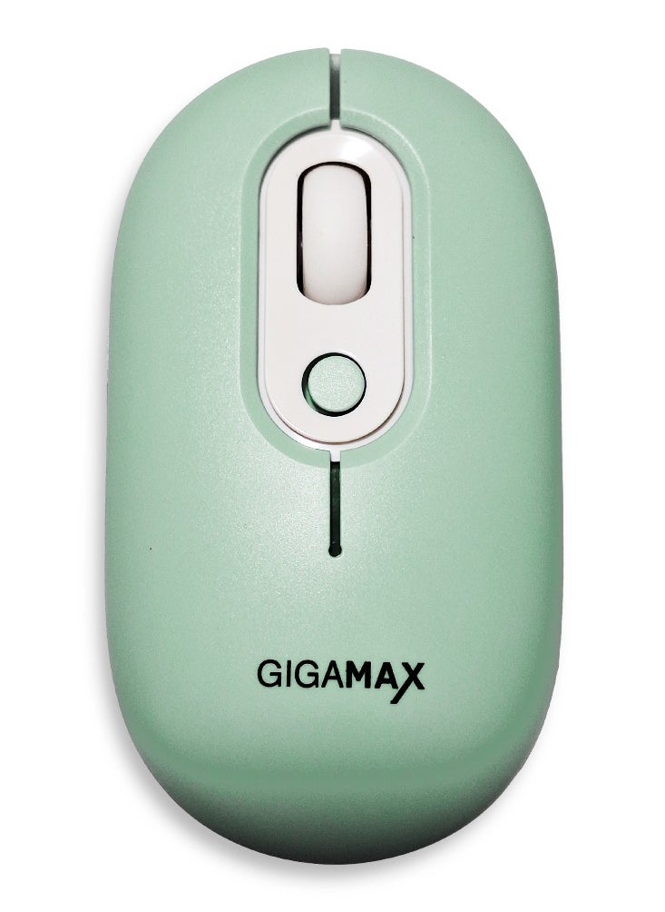 Gigamax - Wireless Desk office Mouse, G-1300, 1600 DPI Wired/Wireless Functional Mouse with 3 Modes Connectivity, Bluetooth and 2.4G Wireless, 4 Macro Buttons, Long Lasting Rechargeable Battery Capacity and for PC/Mac/Laptop, Green - Image 1