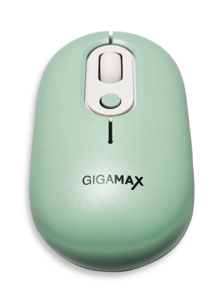 Gigamax - Wireless Desk office Mouse, G-1300, 1600 DPI Wired/Wireless Functional Mouse with 3 Modes Connectivity, Bluetooth and 2.4G Wireless, 4 Macro Buttons, Long Lasting Rechargeable Battery Capacity and for PC/Mac/Laptop, Green - Image 1