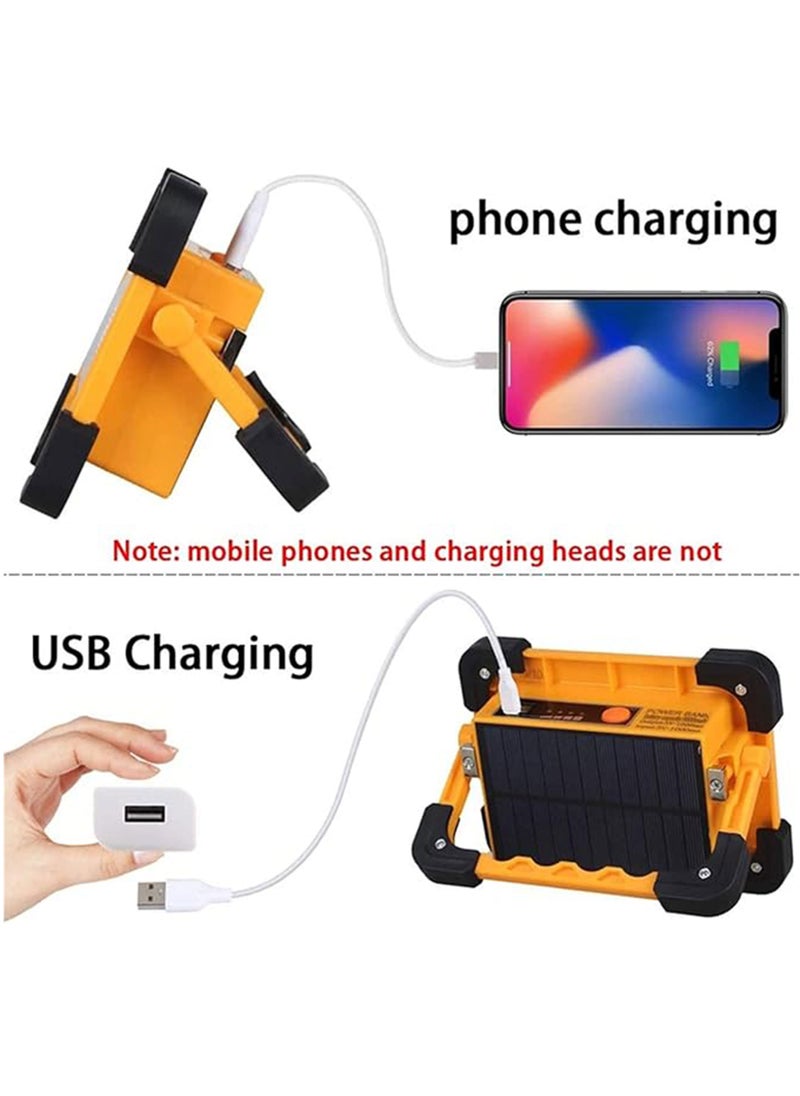 Happy Light - A portable solar flashlight of very high quality, battery 8000 mAh, 4 light levels, red/blue emergency flashlight. easy to carry by hand, hang, has a magnets on the base, you can charge mobile. - Image 1