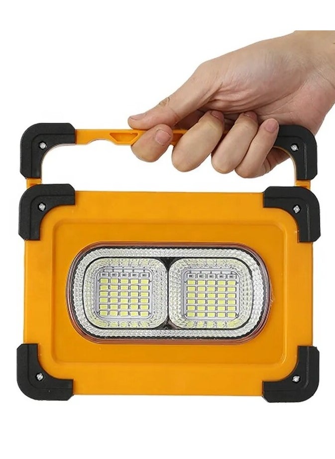 Happy Light - A portable solar flashlight of very high quality, battery 8000 mAh, 4 light levels, red/blue emergency flashlight. easy to carry by hand, hang, has a magnets on the base, you can charge mobile. - Image 1