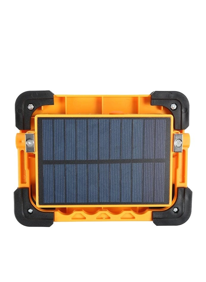 Happy Light - A portable solar flashlight of very high quality, battery 8000 mAh, 4 light levels, red/blue emergency flashlight. easy to carry by hand, hang, has a magnets on the base, you can charge mobile. - Image 1