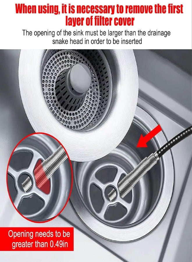 Drain Snake Hair Drain Clog Remover Tool - Flexible Gripping Claw Pickup Reach Tool with 4 Claws for Trash Pickup, Home and Kitchen Sinks, Drains, Toilets (34 Inch)  - Image 3