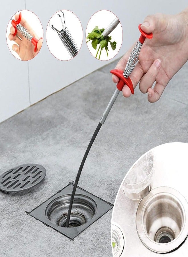 Drain Snake Hair Drain Clog Remover Tool - Flexible Gripping Claw Pickup Reach Tool with 4 Claws for Trash Pickup, Home and Kitchen Sinks, Drains, Toilets (34 Inch)  - Image 4