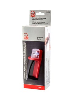 Chef Craft Ceramic Water Stone Knife Sharpener Red and Black 6.75 Inch 21608  - Image 1