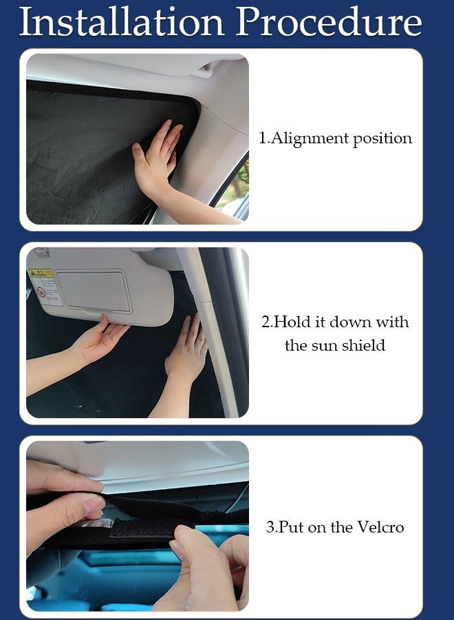 DUNISO Foldable Car Windshield Sunshade Umbrella Protect Car from UV Rays and Heat Keeps Cars Cool Sunshade Cover for Car Front Window - Image 4