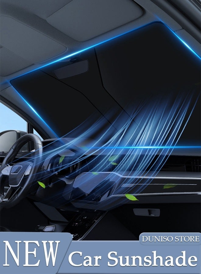 DUNISO Foldable Car Windshield Sunshade Umbrella Protect Car from UV Rays and Heat Keeps Cars Cool Sunshade Cover for Car Front Window - Image 1