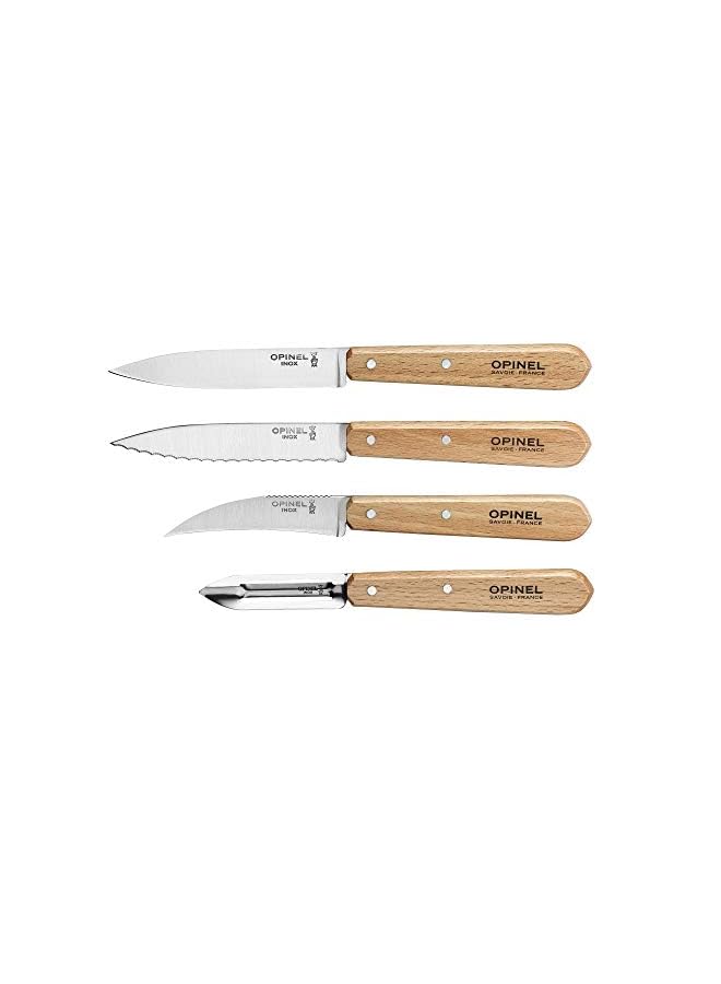Opinel مجموعة سكاكين Opinel Essentials مكونة من 4 قطع طبيعية - Image 2