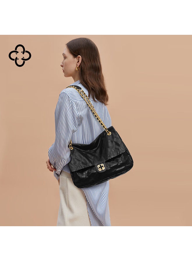 Cassile Women's Handbag, Tote Bag, Large Capacity, Diamond Pattern, Soft Leather, Light Luxury, Chain Shoulder Crossbody Bag, Birthday Gift - Image 2