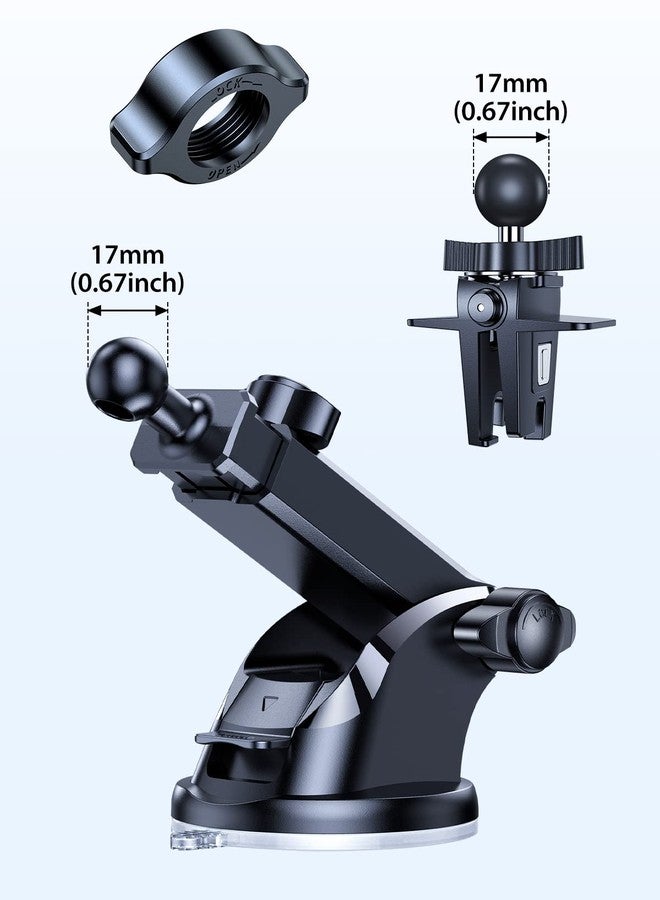 VICSEED Nut Thicked Sturdy Won't Break, Fit for Car Phone Holder Mount 17mm Ball Head (2pcs) - Image 3