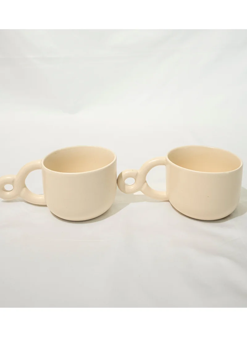 كيوريت هوم طقم كوبين بحلقة مزدوجة - قطعتان