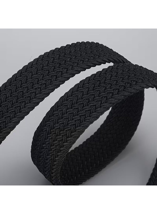 Goolsky Men's & Women's Belt - Adjustable Elastic Waist Belt with Metallic buckle, Beige/Black/ option for Formal, Casual, Outdoor, Gym, Work - Durable Everyday Belt for Jeans & Pants - Ideal Gift for Men & Women, Gym Gear Essentials, Modern Belt Design, Sturdy Construction, Outdoor Activities, Sleek Design, Highquality Material, Office Wear - Image 3
