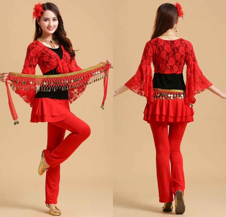 New Square Dance Suit Fitness Dance Group Dance Costume Yangko Dance Dance Table Performance Practice Suit - Image 4