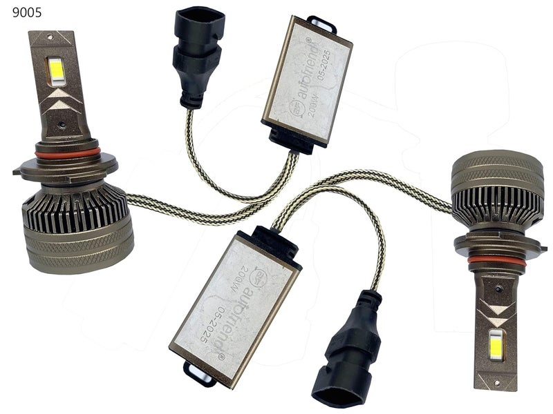 autofriend مصباح أمامي LED، 40000 لومن، 6000 كلفن أبيض بارد، مقاوم للماء IP67 (af-Glowdrive-9005) - Image 4