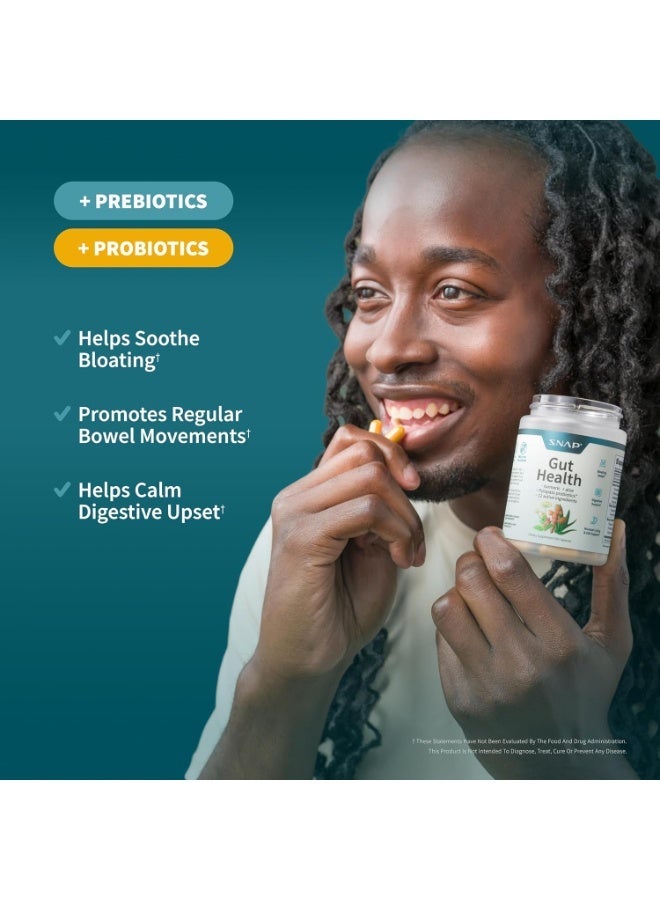 SNAP SUPPLEMENTS Gut Health + Turmeric + Aloe + Pylopass Probiotics + 17 Active Ingredients Dietary Supplement | 50 Capsules - Image 4