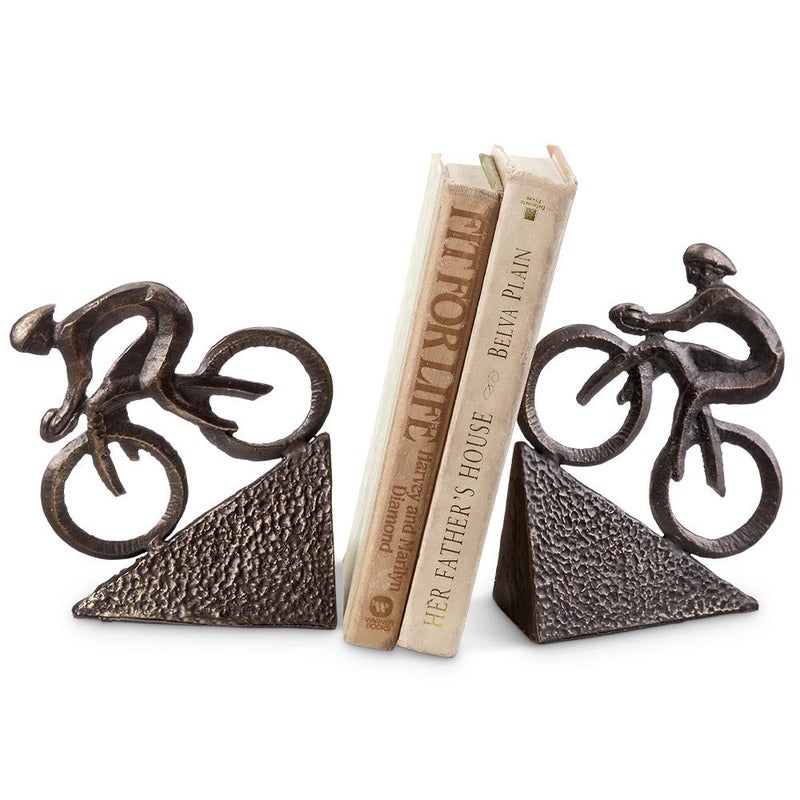 SPI Home Cast Iron Racing Bicyclist Bookends - Image 5