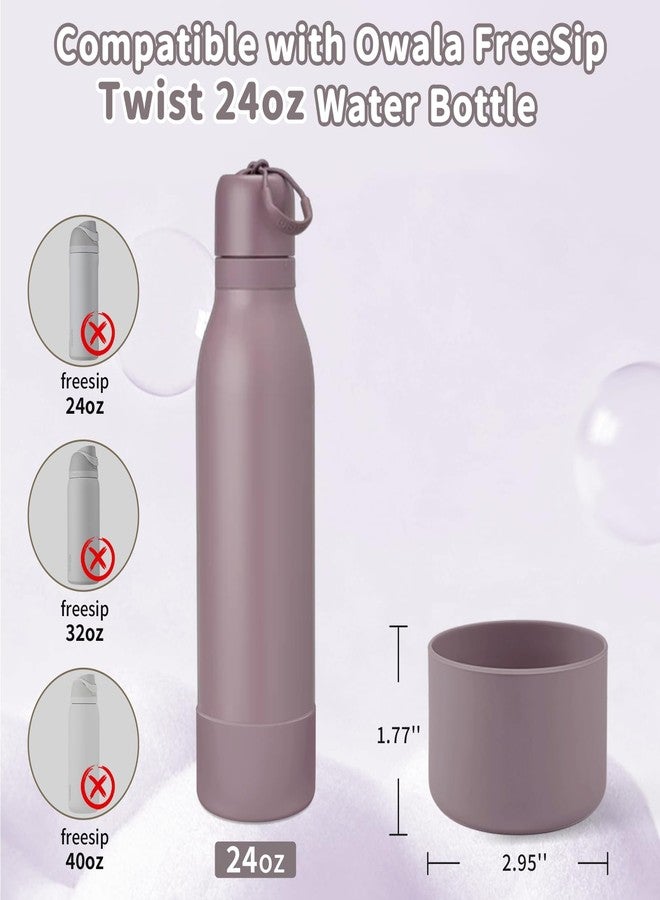 BKBY 2pcs Silicone Boot Compatible with Owala FreeSip Twist 24oz/18oz, Anti-Slip & Anti-Scratches Protective Sleeve Bottom Cover for Owalaa FreeSip Twist Water Bottle - Image 2