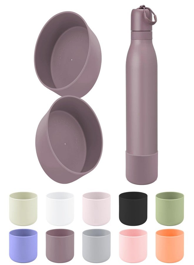 BKBY 2pcs Silicone Boot Compatible with Owala FreeSip Twist 24oz/18oz, Anti-Slip & Anti-Scratches Protective Sleeve Bottom Cover for Owalaa FreeSip Twist Water Bottle - Image 1