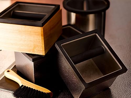 Rattleware Stainless Steel Open Bottom Knock Box Chute - Heavy Duty Espresso Grounds Disposal Tool with Welded Rubber Bar Fits Coffee Stations, Cafe, Restaurant, Hotel, Barista Home (6 x 5.5 x 4) - Image 2