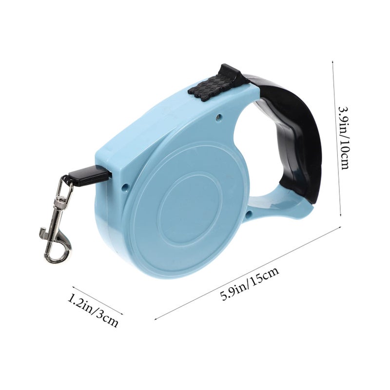Retractable Dog Leash with Ergonomic Handle Durable Braided Rope for Outdoor Activities Blue - Image 3