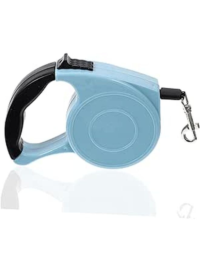 Retractable Dog Leash with Ergonomic Handle Durable Braided Rope for Outdoor Activities Blue - Image 1