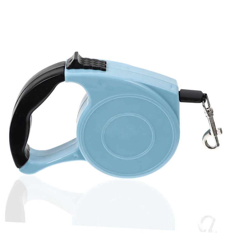 Retractable Dog Leash with Ergonomic Handle Durable Braided Rope for Outdoor Activities Blue - Image 2