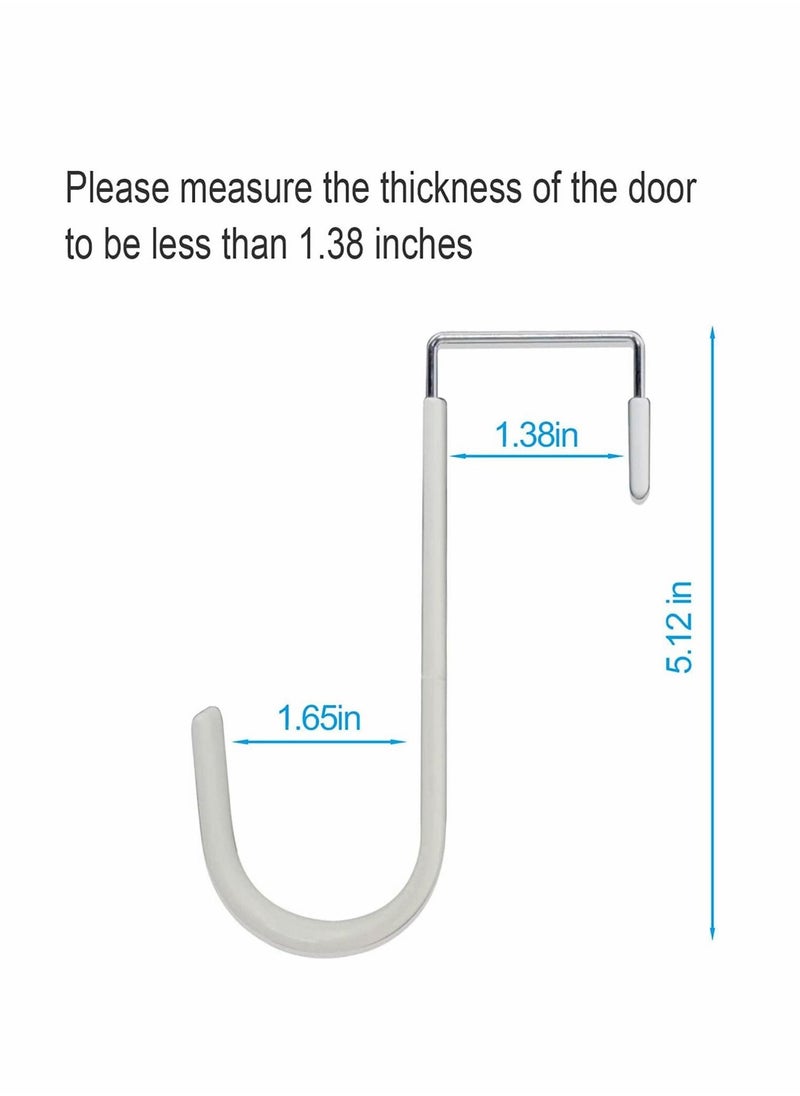 Over the Door Hook, 6 Pack Sturdy Metal Hook Fitting Two Sized Doors Hangers and The Hooks for Hanging Clothes Towels Coats More  - Image 5