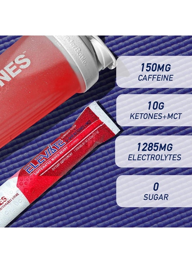 Real Ketones - Real Ketones MCT & BHB Exogenous Ketones Drink Mix Packets Elevate Keto Electrolytes Powder Packets No Sugar with 4 Main Electrolytes Plus Hydrating Proprietary Keto BHB - 30 Pack Mixed Berry - Image 1