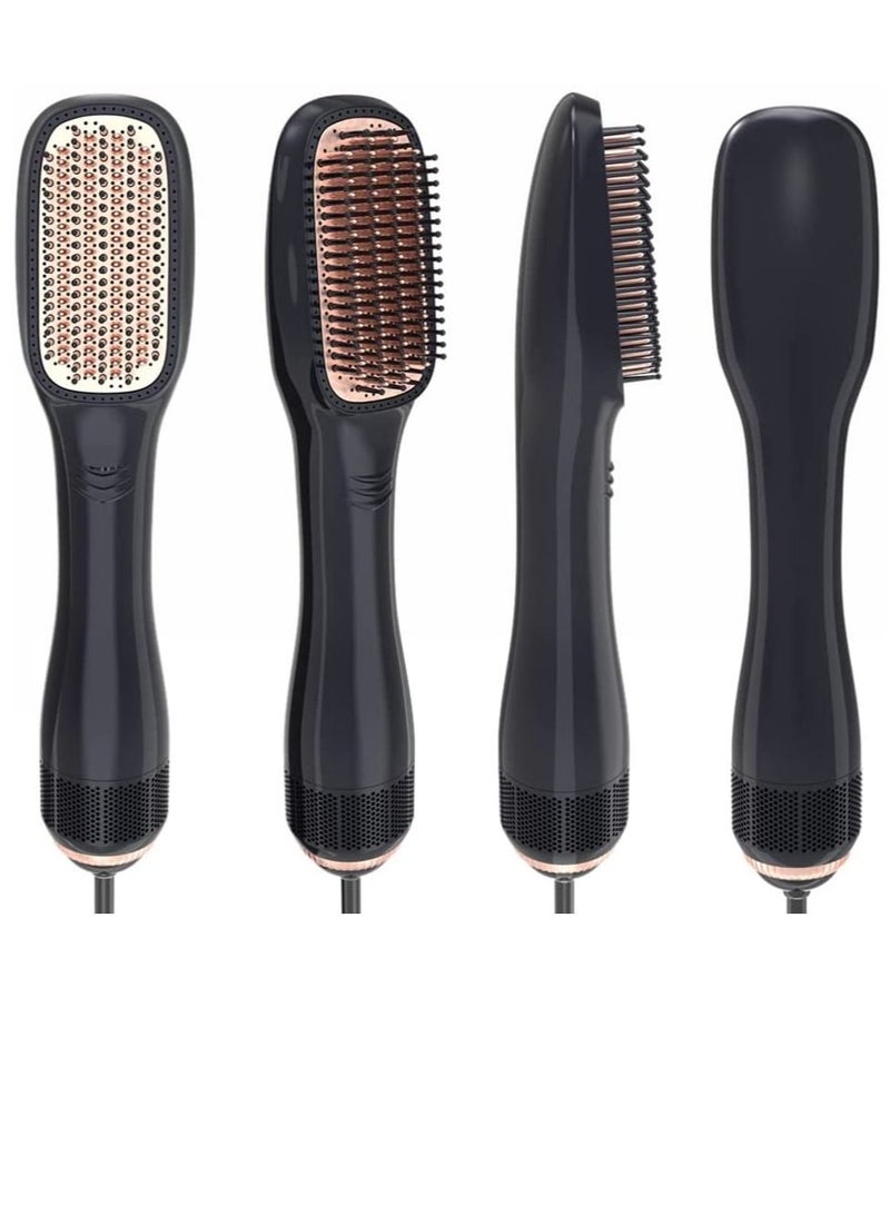 Phone Planet Professional Hair Dryer Brush Negative Ion Blow Dryer Straightening Brush Hot Air Styling Comb Electric Hair Straightener Styler (GOLD) - Image 4
