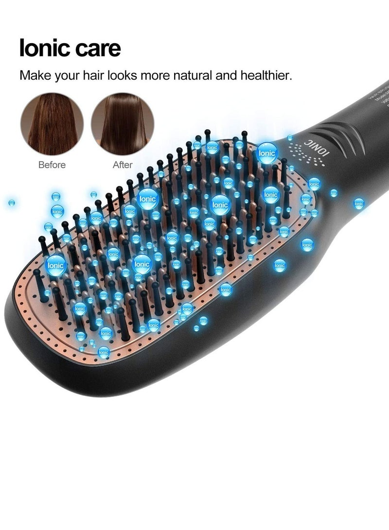 Phone Planet Professional Hair Dryer Brush Negative Ion Blow Dryer Straightening Brush Hot Air Styling Comb Electric Hair Straightener Styler (GOLD) - Image 5