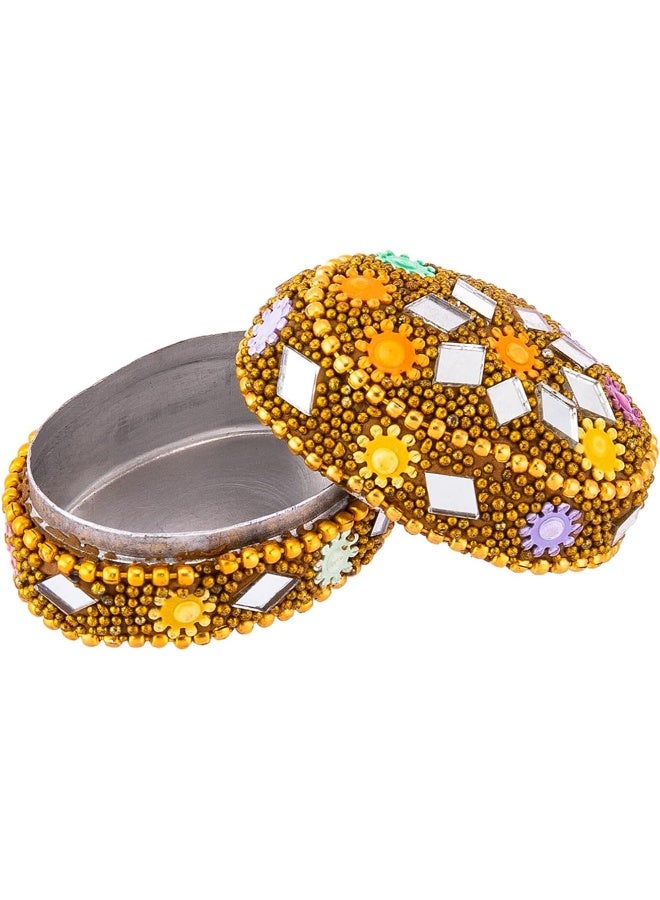 AKDC AKDC Metal Jewelry Box 3Cm X 5Cm X 3Cm Multi-Colour  - Image 2