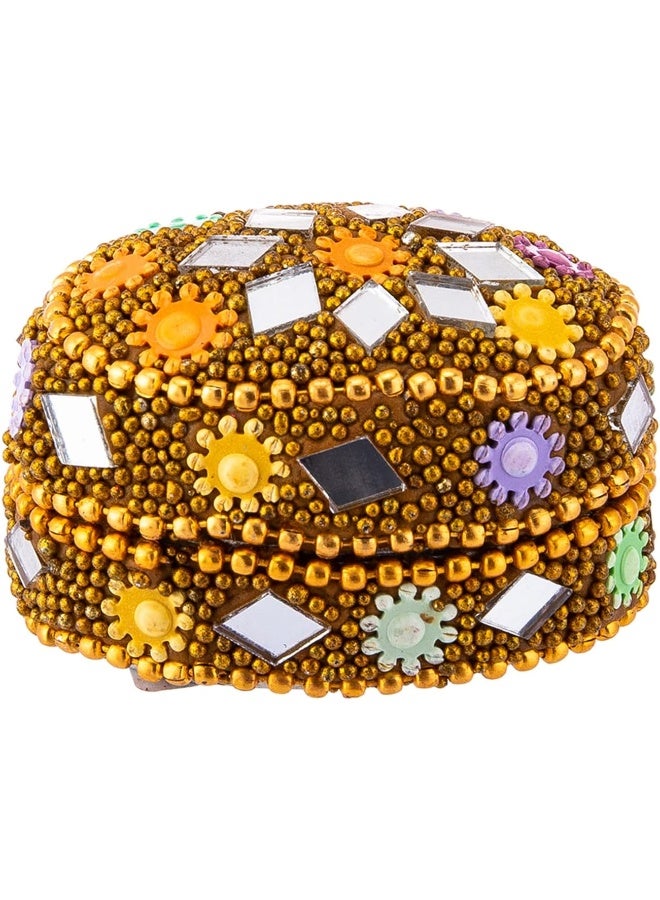 AKDC AKDC Metal Jewelry Box 3Cm X 5Cm X 3Cm Multi-Colour  - Image 1