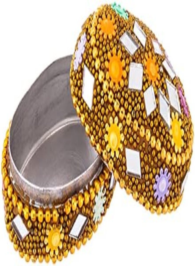AKDC AKDC Metal Jewelry Box 3Cm X 5Cm X 3Cm Multi-Colour  - Image 4